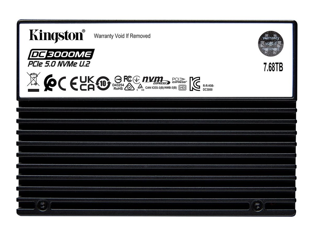 Kingston DC3000ME - SSD - Enterprise - verschlüsselt - 7.68 TB - intern - 2.5" (6.4 cm)