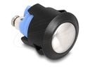 Delock Drücktaster - installation 16 mm, 2 x screw terminal, actuator domed, plastic snap in assembly