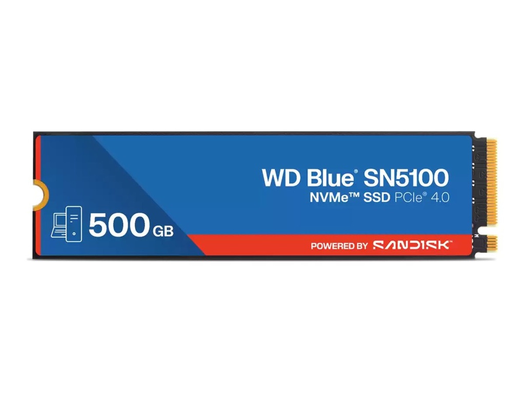 WD Blue SN5100 - SSD - 500 GB - intern - M.2 2280 - PCIe 4.0 (NVMe)