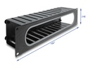 Delock Verlegetafel für Rack-Kabelmanagement - with opening and edge protection - Schwarz, RAL 9005 - 2U - 48.3 cm (19")
