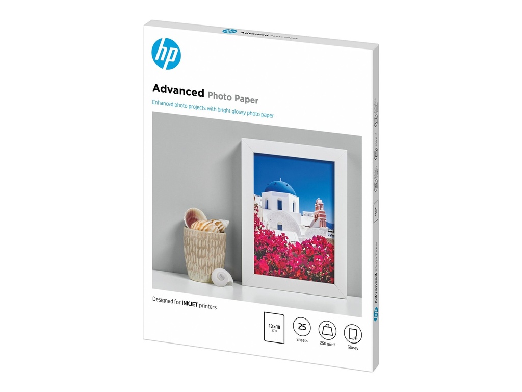HP Advanced Glossy Photo Paper - Glänzend - 130 x 180 mm 25 Blatt Fotopapier