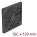Delock Lüftergitter mit Staubfilter 120 x mm schwarz