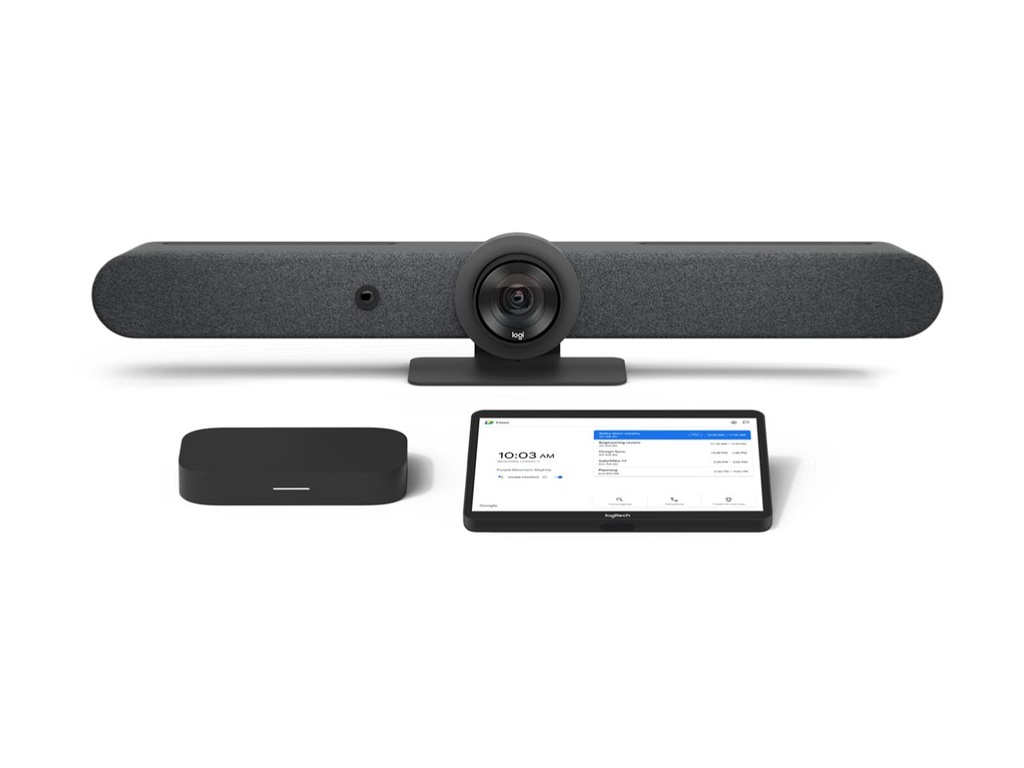 Logitech Room Solutions for Google Meet Medium - Kit für Videokonferenzen (Logitech Rally Bar, Logitech Tap mit Cat5e Kit, Google Meet Compute)