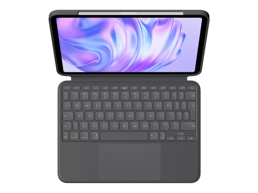 [920-012831] Logitech Combo Touch - Tastatur und Foliohülle - mit Trackpad - hinterleuchtet - Apple Smart connector - QWERTY - US International - Graphite - für Apple 11-inch iPad Pro (M4)