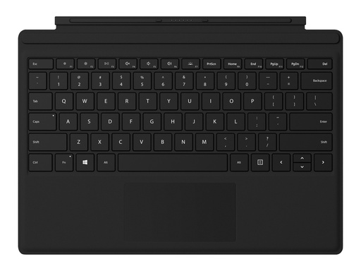 [GKG-00005] Microsoft Surface Pro Type Cover with Fingerprint ID - Tastatur - mit Trackpad, Beschleunigungsmesser - hinterleuchtet - QWERTZ - Deutsch - Schwarz - kommerziell - für Surface Pro (Mitte 2017)