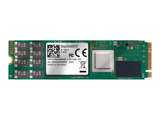 [4XB7A91531] Lenovo Swissbit N-30m2 - SSD - Read Intensive - verschlüsselt - 3.84 TB - intern - M.2 2280 - PCIe 3.1 x4 (NVMe)
