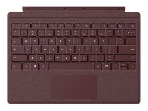 [FFQ-00045] Microsoft Surface Pro Signature Type Cover - Tastatur - mit Trackpad, Beschleunigungsmesser - hinterleuchtet - QWERTZ - Deutsch - Weinrot - kommerziell - für Surface Pro (Mitte 2017)