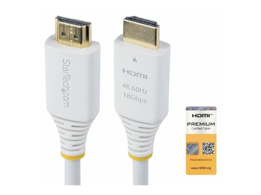 [HDMI2-CABLE-4K60-10W] StarTech.com 10ft (3m) Premium Certified High Speed HDMI Cable, 4K60Hz