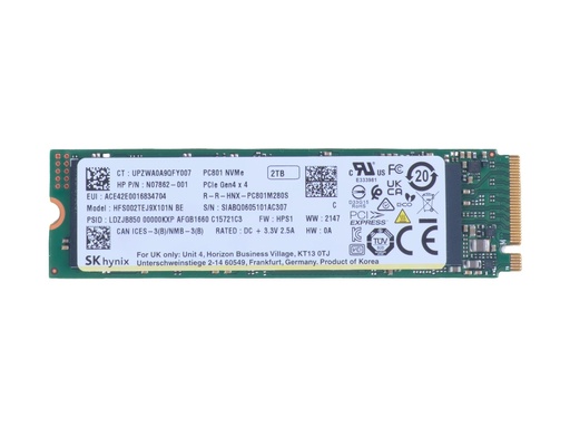 [B8BD7AA] HP  SSD - 2 TB - intern - M.2 2280 - PCIe 4.0 x4 (NVMe)